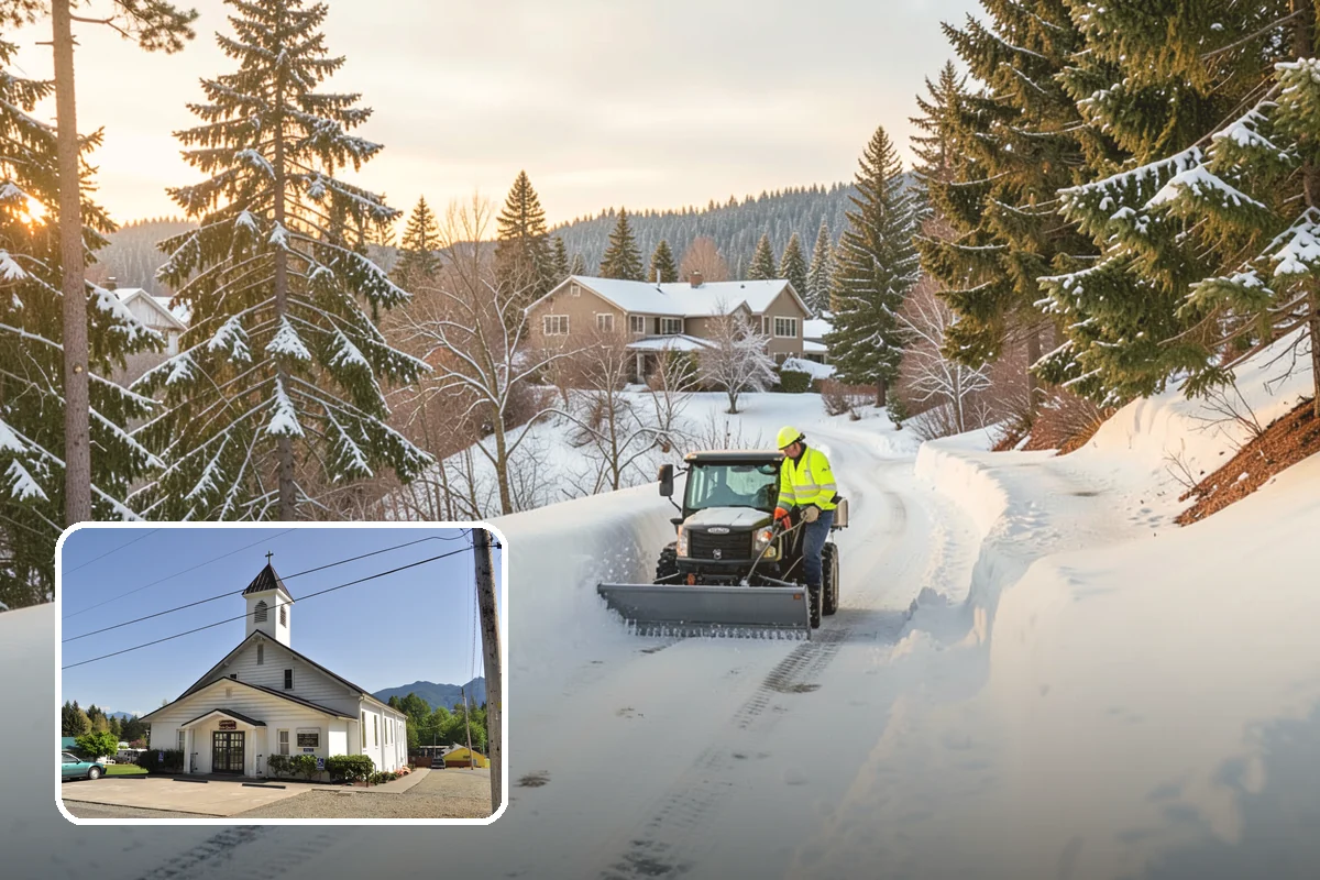 Hotel Sidewalk Clearing in Concrete, Skagit County, WA - Around-the-clock coverage matches 24-hour guest arrivals