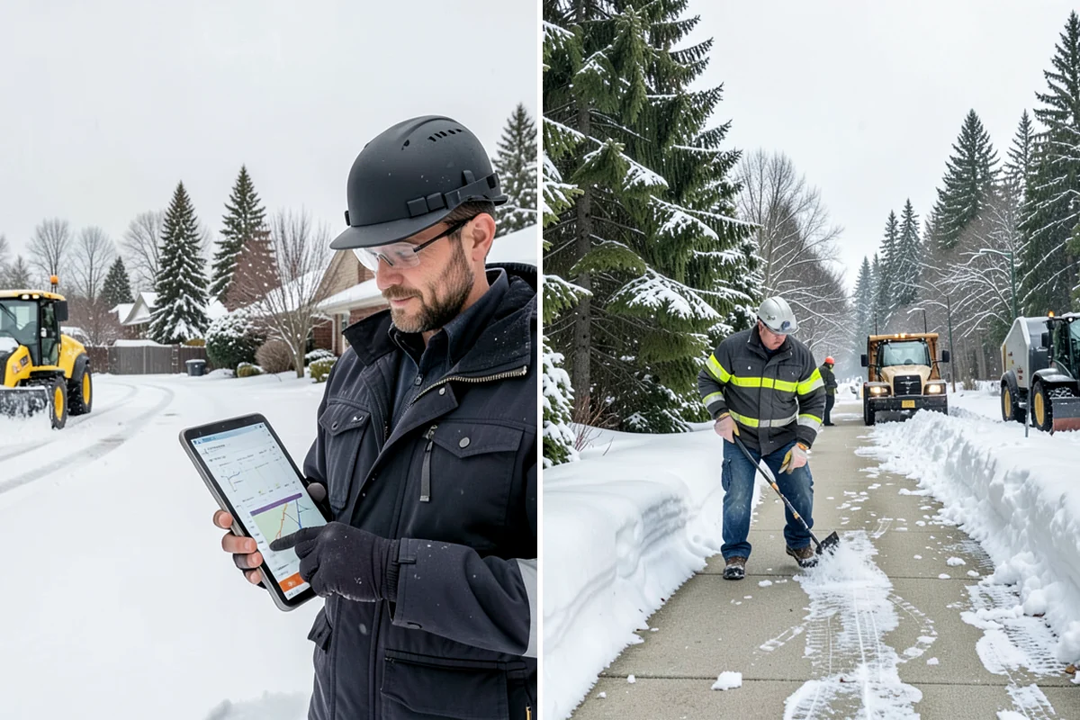 Hotel Sidewalk Clearing in Concrete, Skagit County, WA - Clear the arrival canopy and check-in walk as top priority