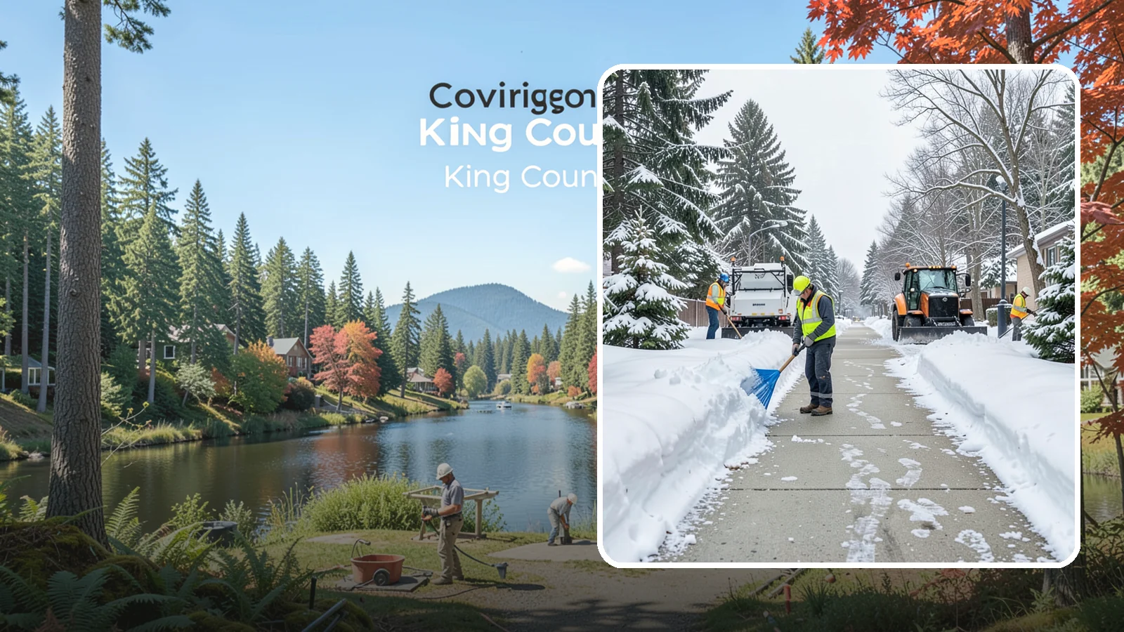 Hotel Sidewalk Clearing in Covington, King County, WA - Guest-entrance sidewalk clearing for Western Washington hotels, keeping arrival walks, luggage paths, and side entries clear...