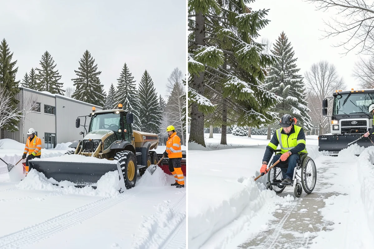Hotel Sidewalk Clearing in Covington, King County, WA - Clear the arrival canopy and check-in walk as top priority