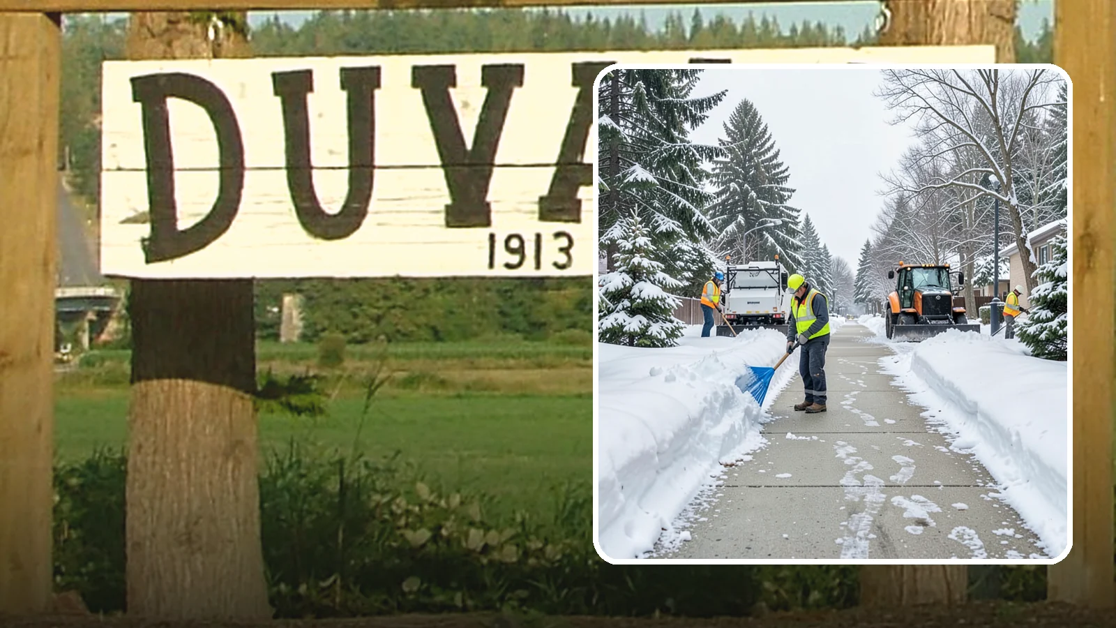 Hotel Sidewalk Clearing in Duvall, King County, WA - Guest-entrance sidewalk clearing for Western Washington hotels, keeping arrival walks, luggage paths, and side entries clear...