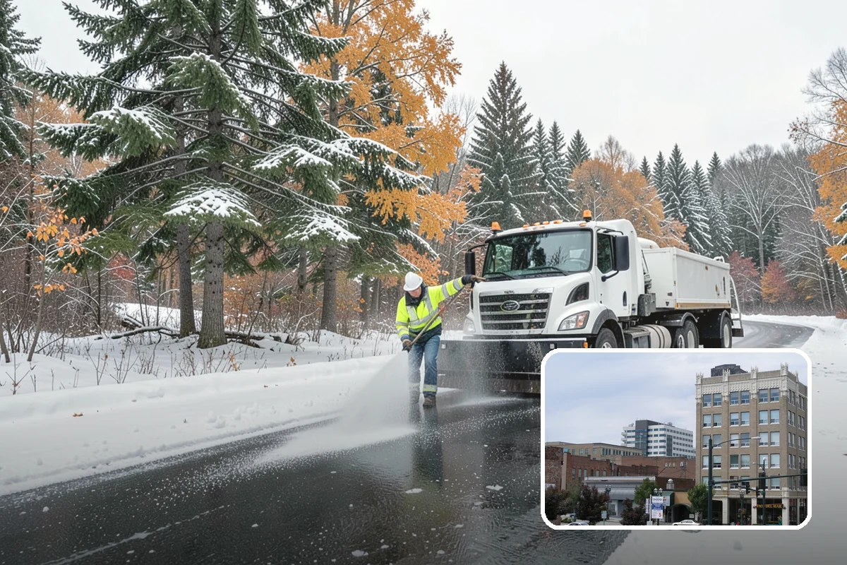 Hotel Sidewalk Clearing in Everett, Snohomish County, WA - Around-the-clock coverage matches 24-hour guest arrivals