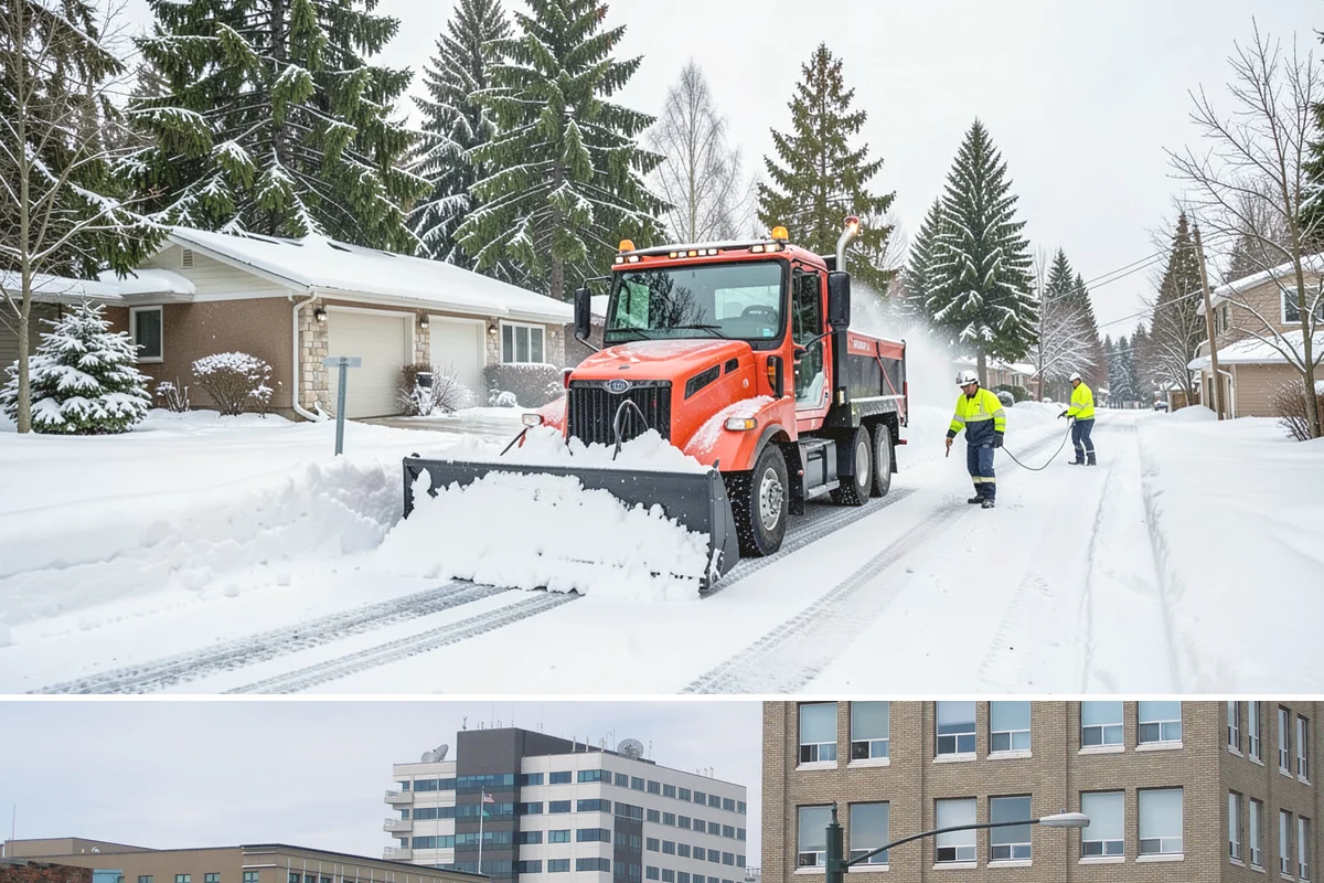 Hotel Sidewalk Clearing in Everett, Snohomish County, WA - Hotel demand is steady from December through February, with overnight freezing drizzle posing the greatest risk to late-arriving...