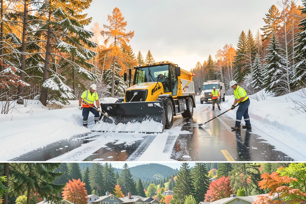 Hotel Sidewalk Clearing in Fircrest, Pierce County, WA - Hotel demand is steady from December through February, with overnight freezing drizzle posing the greatest risk to late-arriving...