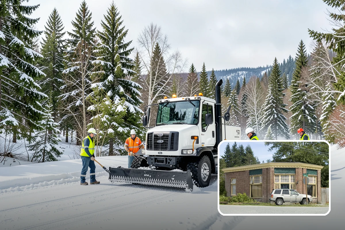 Hotel Sidewalk Clearing in Hamilton, Skagit County, WA - Around-the-clock coverage matches 24-hour guest arrivals