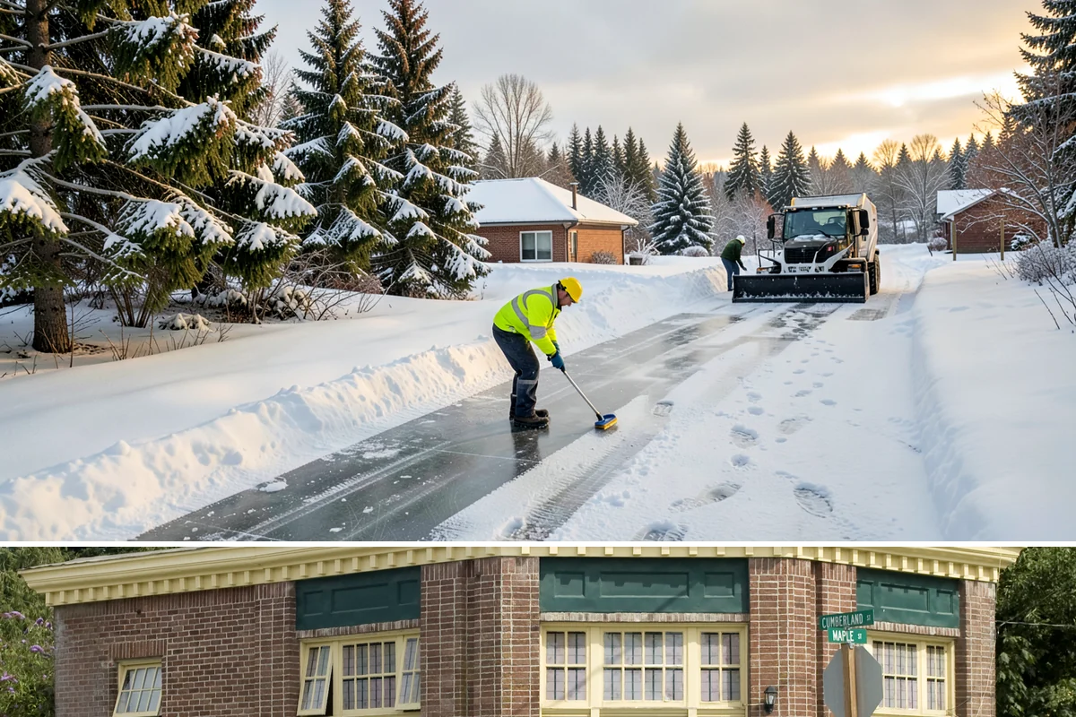 Hotel Sidewalk Clearing in Hamilton, Skagit County, WA - Hotel demand is steady from December through February, with overnight freezing drizzle posing the greatest risk to late-arriving...