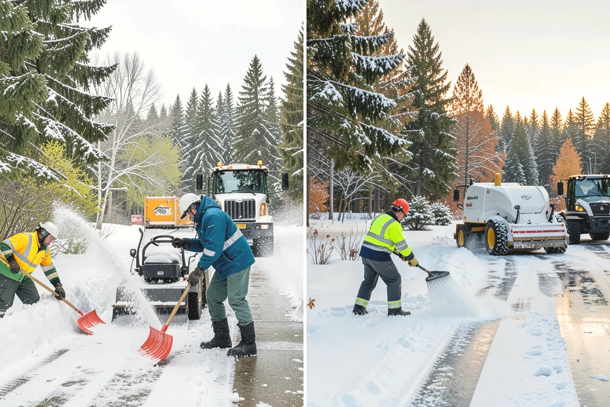 Hotel Sidewalk Clearing in Issaquah, King County, WA - Clear the arrival canopy and check-in walk as top priority