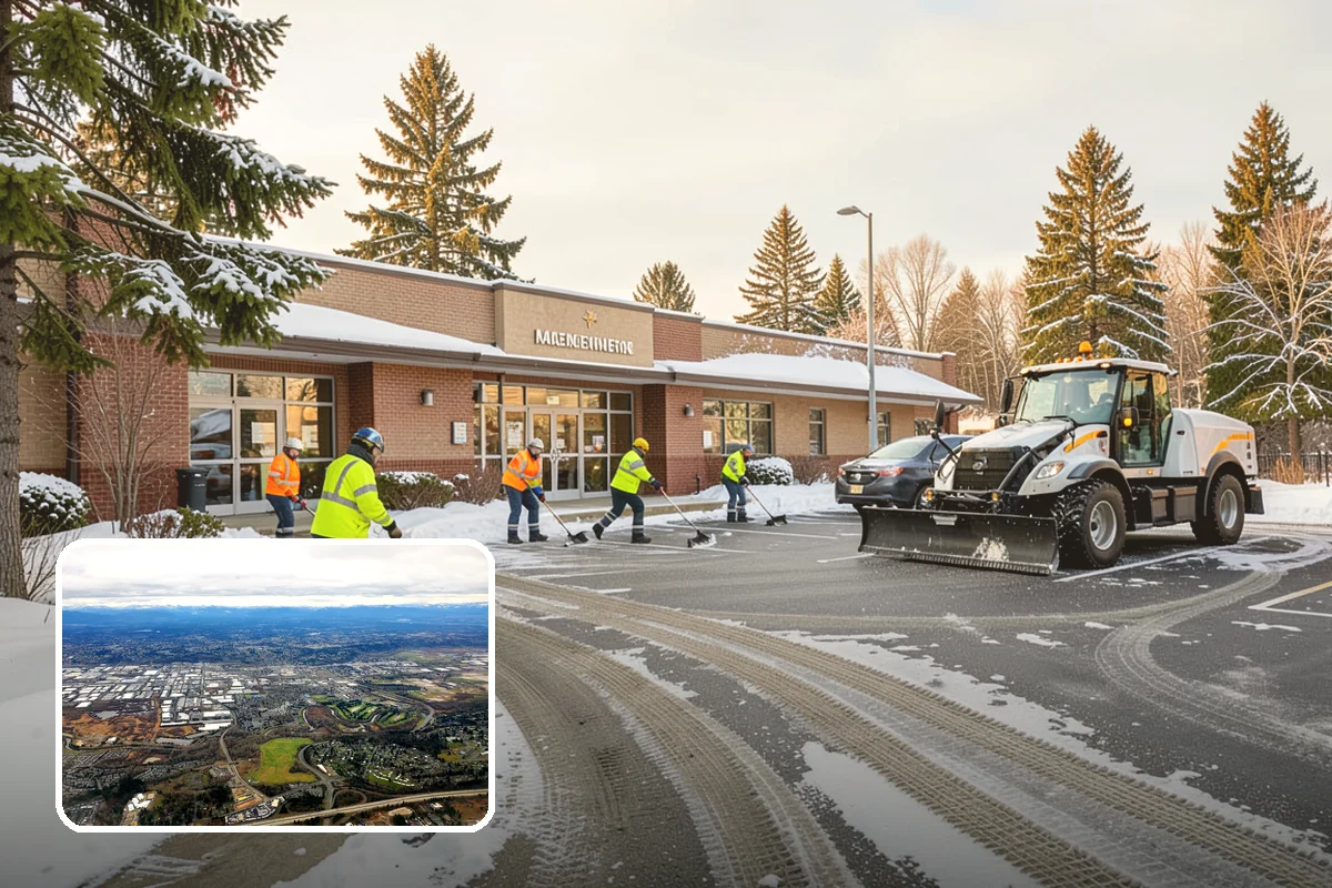Hotel Sidewalk Clearing in Kent, King County, WA - Around-the-clock coverage matches 24-hour guest arrivals