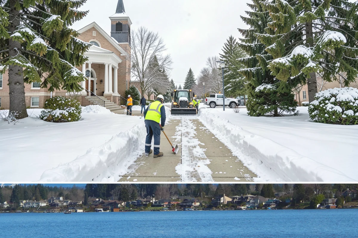 Hotel Sidewalk Clearing in Lake Stevens, Snohomish County, WA - Hotel demand is steady from December through February, with overnight freezing drizzle posing the greatest risk to late-arriving...