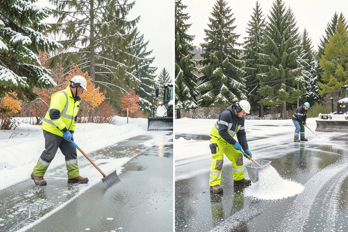 Hotel Sidewalk Clearing in Langley, Island County, WA - Clear the arrival canopy and check-in walk as top priority