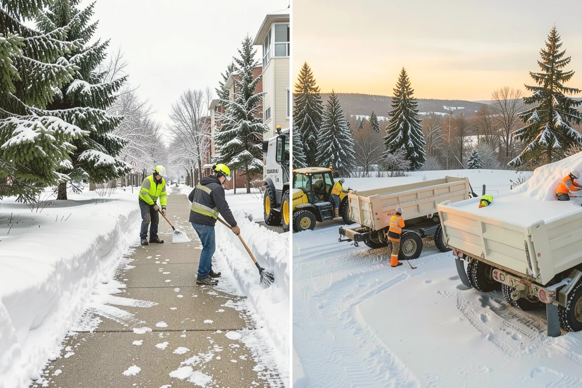 Hotel Sidewalk Clearing in Lynnwood, Snohomish County, WA - Clear the arrival canopy and check-in walk as top priority