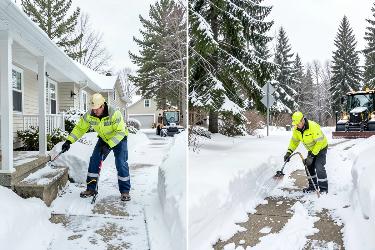 Hotel Sidewalk Clearing in Maple Valley, King County, WA - Clear the arrival canopy and check-in walk as top priority