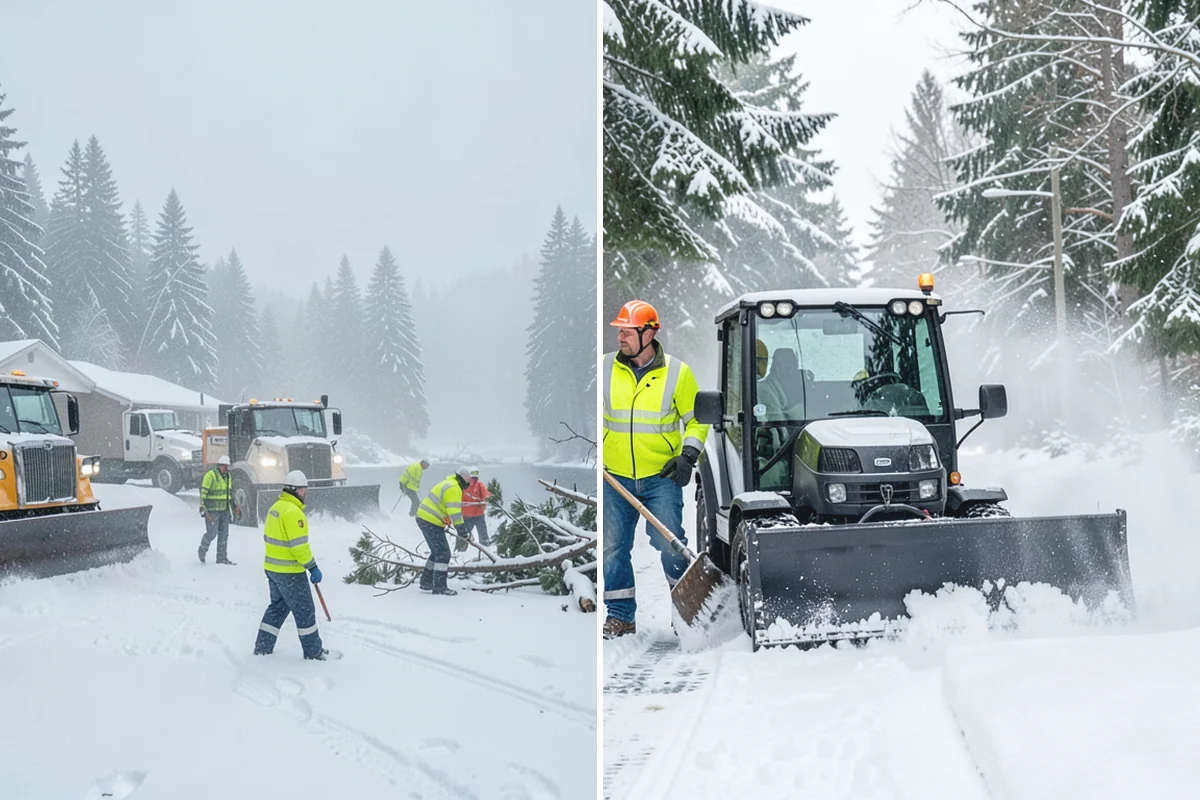 Hotel Sidewalk Clearing in Marysville, Snohomish County, WA - Clear the arrival canopy and check-in walk as top priority