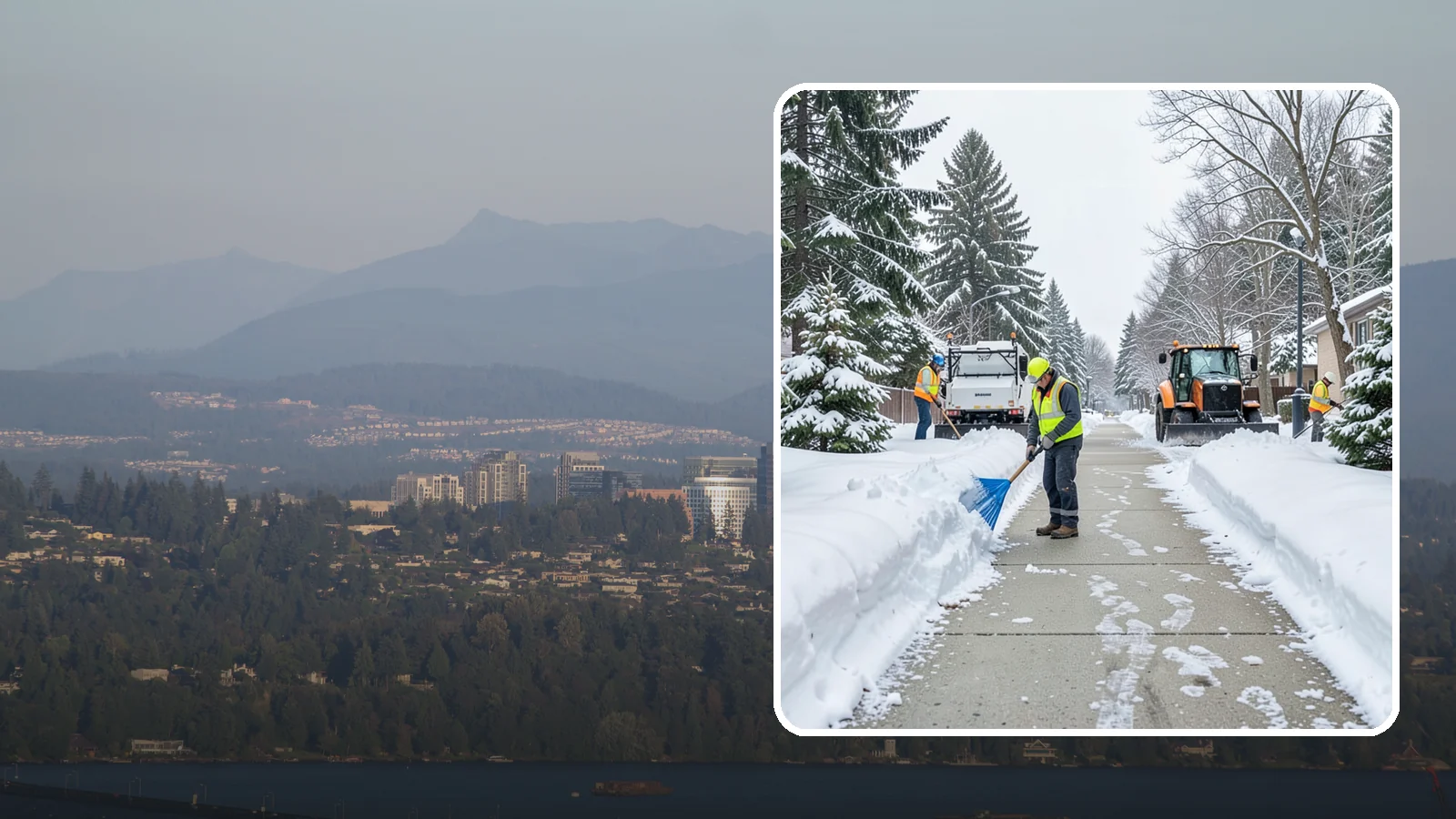 Hotel Sidewalk Clearing in Medina, King County, WA - Guest-entrance sidewalk clearing for Western Washington hotels, keeping arrival walks, luggage paths, and side entries clear...