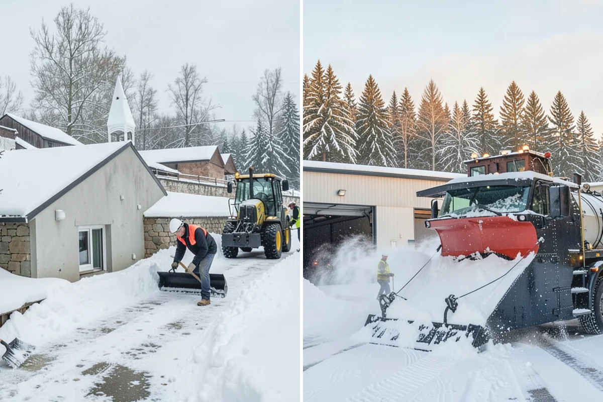 Hotel Sidewalk Clearing in Medina, King County, WA - Clear the arrival canopy and check-in walk as top priority