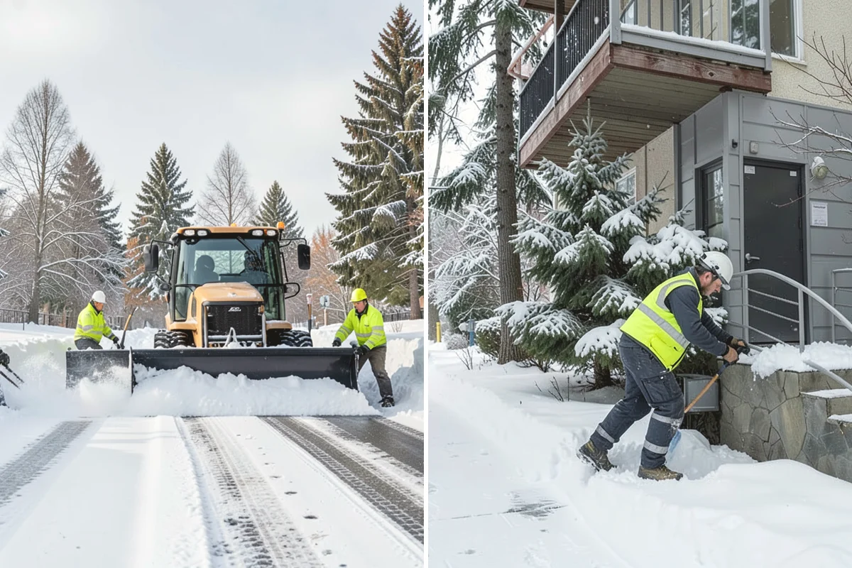 Hotel Sidewalk Clearing in Mercer Island, King County, WA - Clear the arrival canopy and check-in walk as top priority