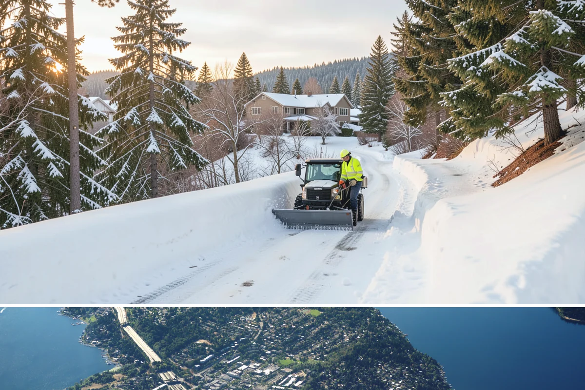 Hotel Sidewalk Clearing in Mercer Island, King County, WA - Hotel demand is steady from December through February, with overnight freezing drizzle posing the greatest risk to late-arriving...