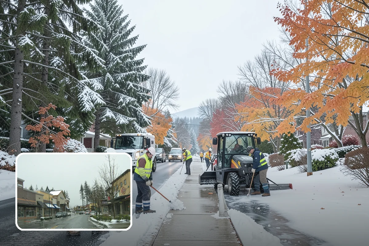 Hotel Sidewalk Clearing in Mill Creek, Snohomish County, WA - Around-the-clock coverage matches 24-hour guest arrivals