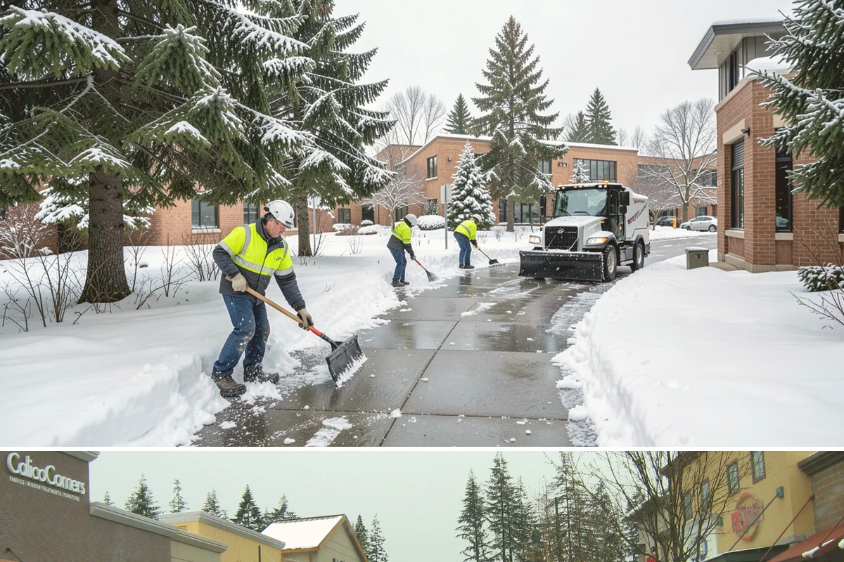 Hotel Sidewalk Clearing in Mill Creek, Snohomish County, WA - Hotel demand is steady from December through February, with overnight freezing drizzle posing the greatest risk to late-arriving...