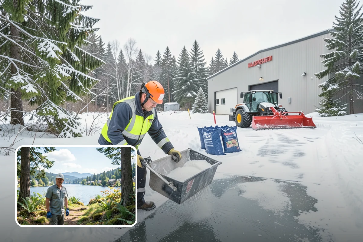 Hotel Sidewalk Clearing in Milton, King County, WA - Around-the-clock coverage matches 24-hour guest arrivals