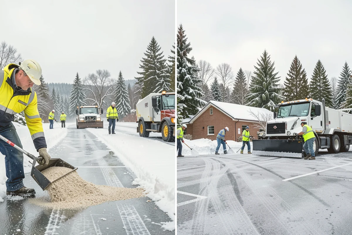 Hotel Sidewalk Clearing in Mount Vernon, Skagit County, WA - Clear the arrival canopy and check-in walk as top priority