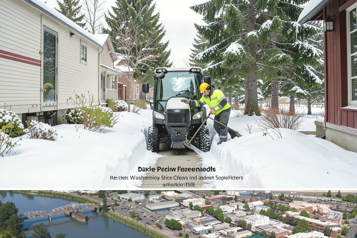 Hotel Sidewalk Clearing in Mount Vernon, Skagit County, WA - Hotel demand is steady from December through February, with overnight freezing drizzle posing the greatest risk to late-arriving...