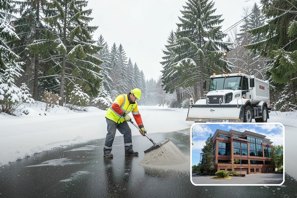 Hotel Sidewalk Clearing in Mountlake Terrace, Snohomish County, WA - Around-the-clock coverage matches 24-hour guest arrivals