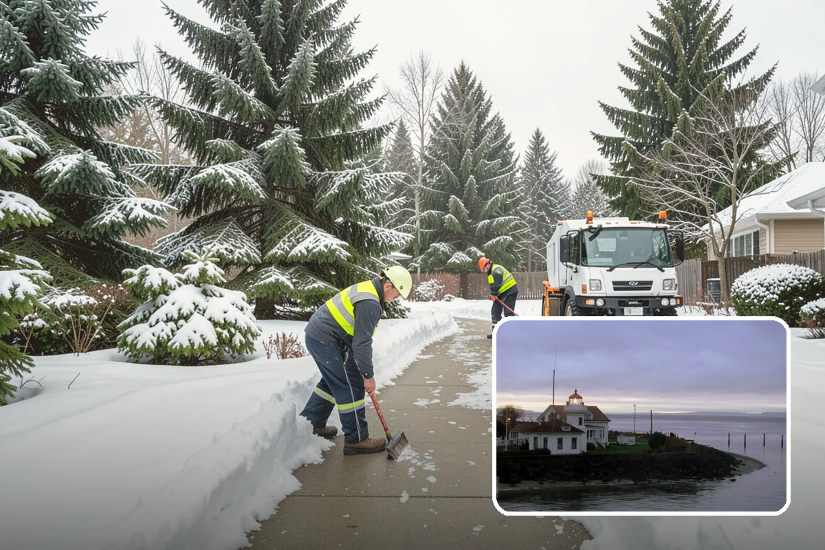 Hotel Sidewalk Clearing in Mukilteo, Snohomish County, WA - Around-the-clock coverage matches 24-hour guest arrivals