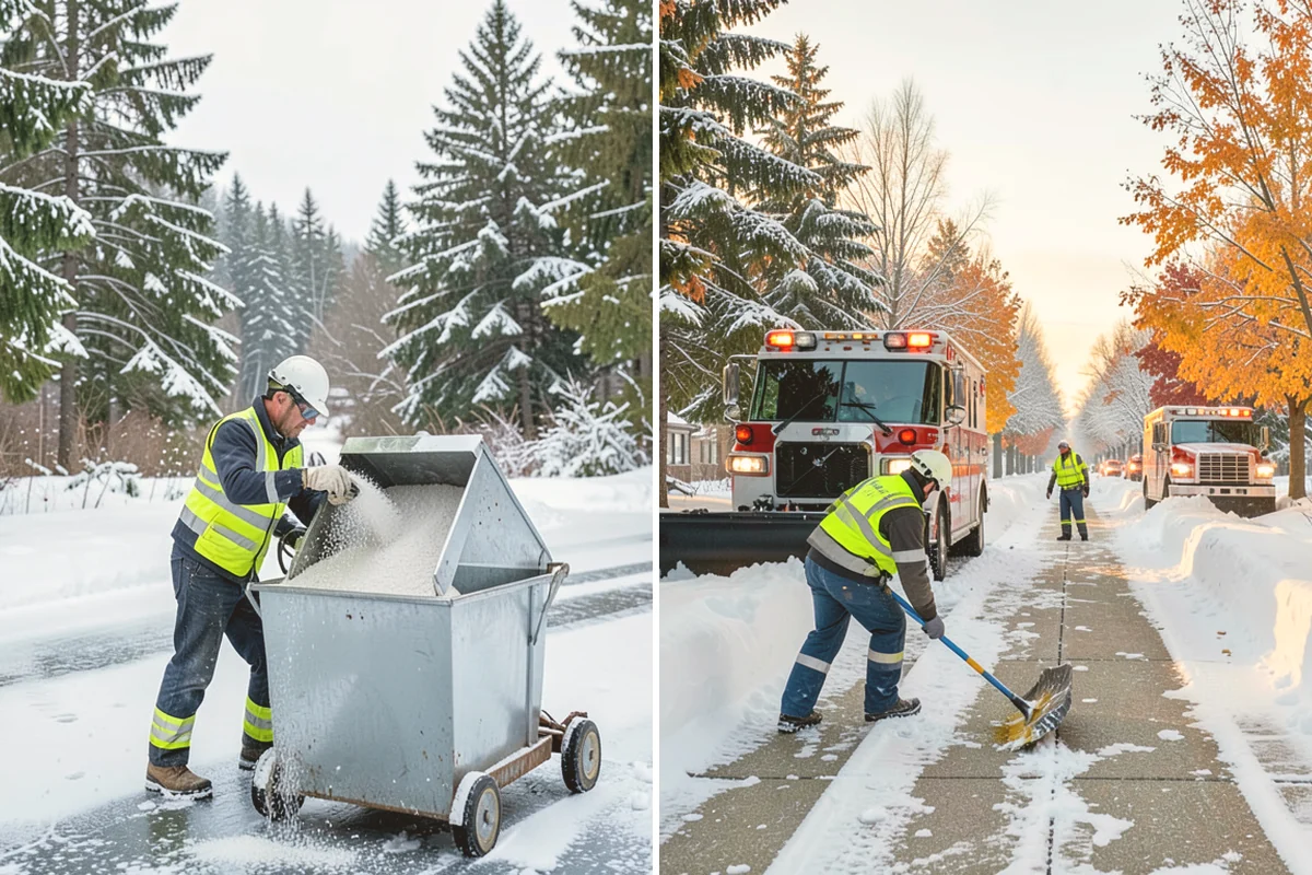 Hotel Sidewalk Clearing in Newcastle, King County, WA - Clear the arrival canopy and check-in walk as top priority