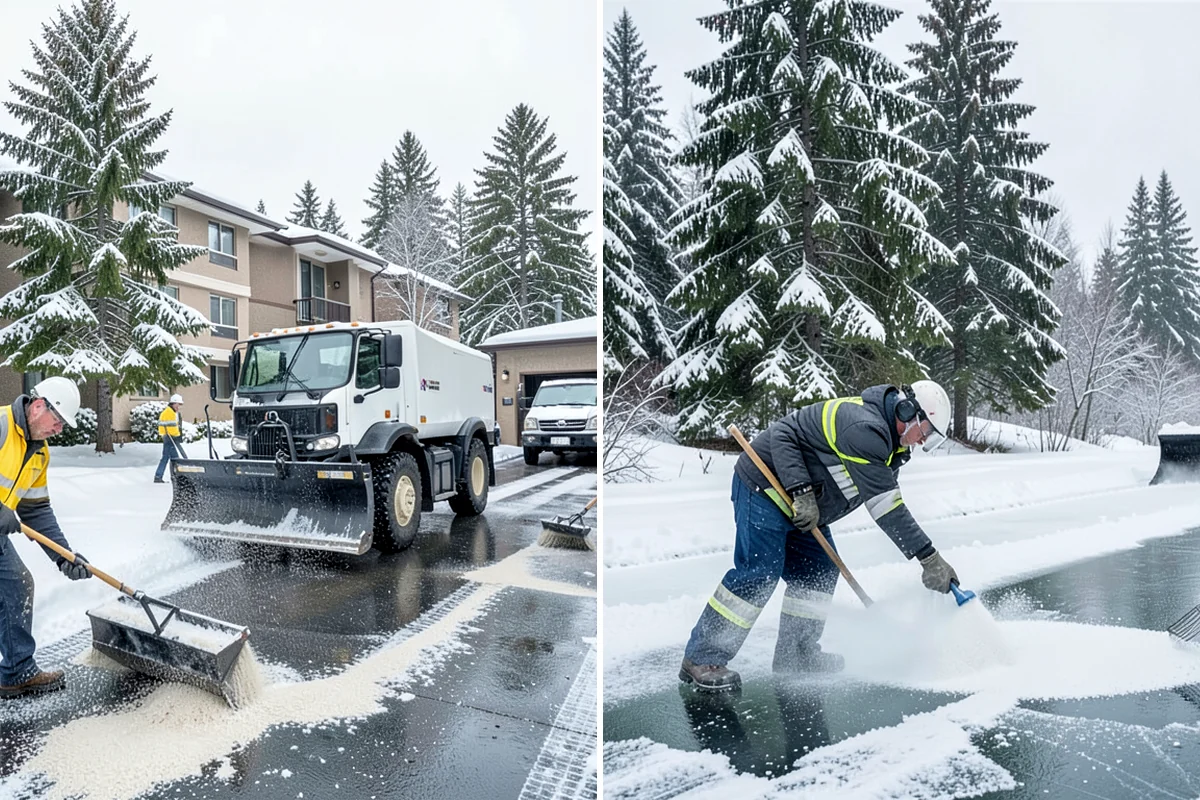 Hotel Sidewalk Clearing in SeaTac, King County, WA - Clear the arrival canopy and check-in walk as top priority