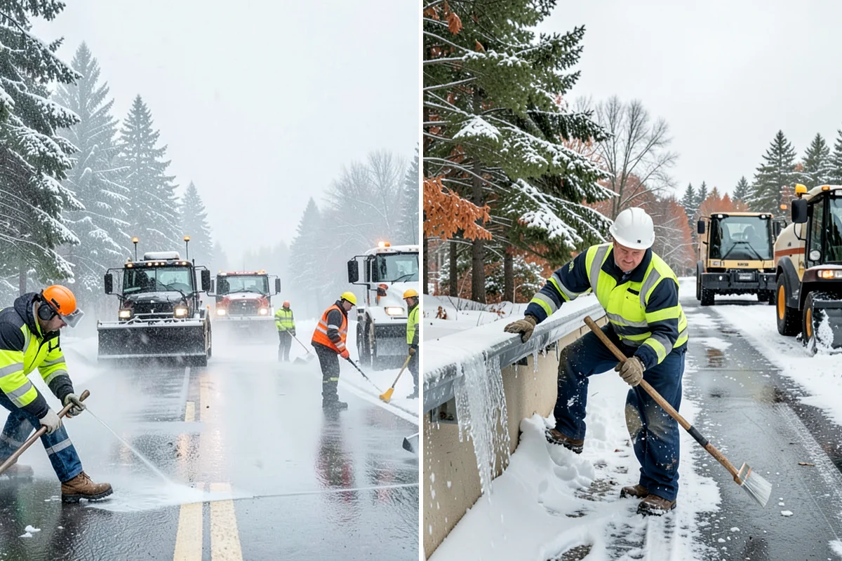 Hotel Sidewalk Clearing in Sedro-Woolley, Skagit County, WA - Clear the arrival canopy and check-in walk as top priority