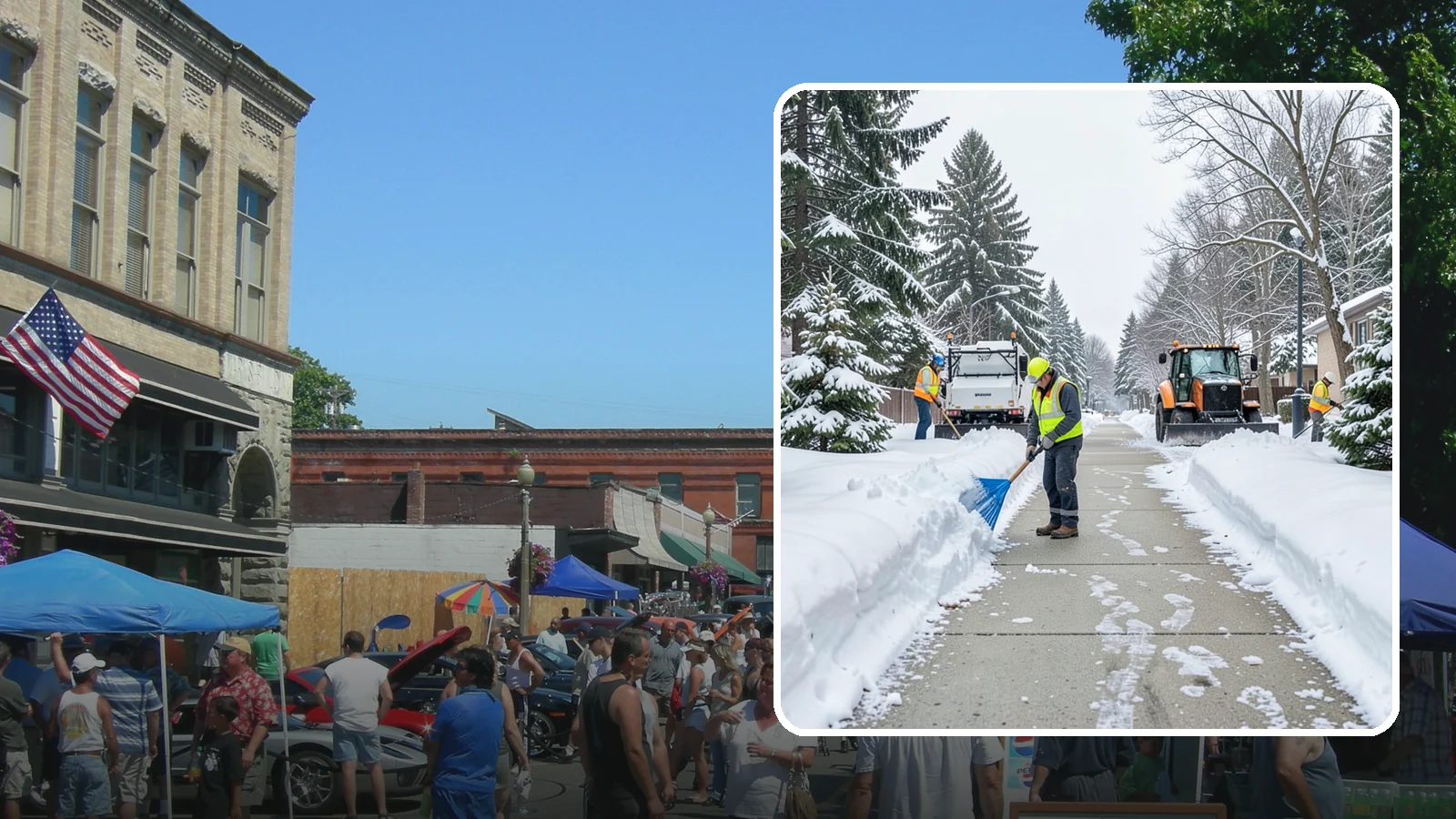 Hotel Sidewalk Clearing in Snohomish, Snohomish County, WA - Guest-entrance sidewalk clearing for Western Washington hotels, keeping arrival walks, luggage paths, and side entries clear...