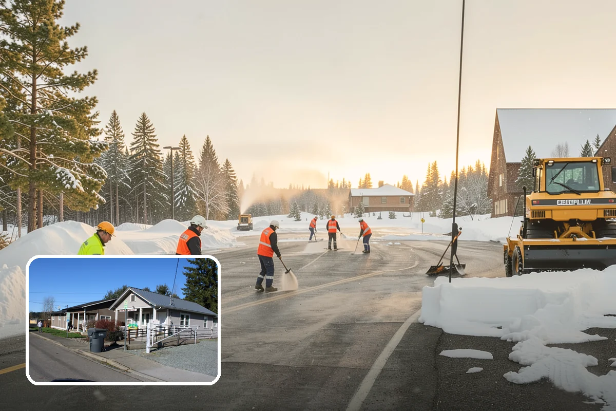 Hotel Sidewalk Clearing in South Prairie, Pierce County, WA - Around-the-clock coverage matches 24-hour guest arrivals