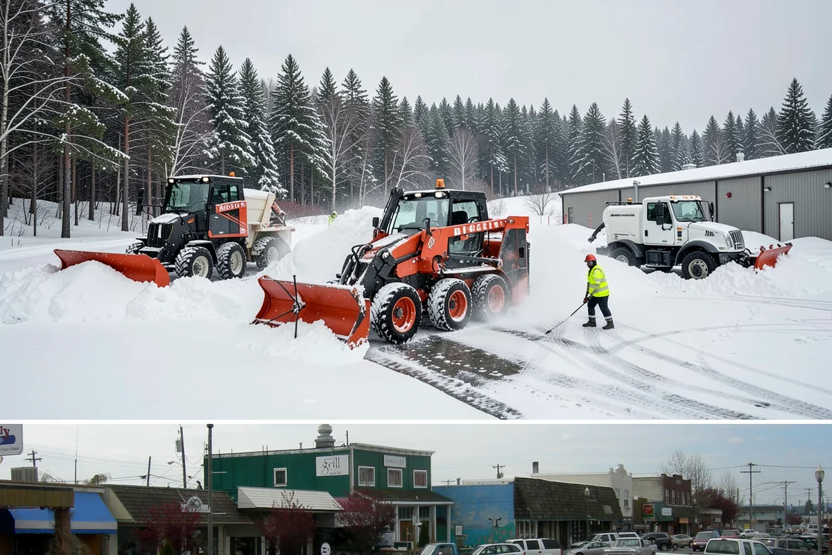 Hotel Sidewalk Clearing in Stanwood, Snohomish County, WA - Hotel demand is steady from December through February, with overnight freezing drizzle posing the greatest risk to late-arriving...