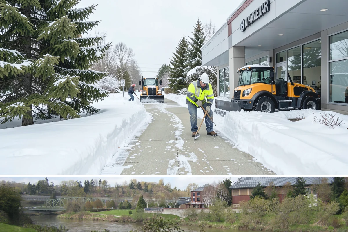 Hotel Sidewalk Clearing in Tukwila, King County, WA - Hotel demand is steady from December through February, with overnight freezing drizzle posing the greatest risk to late-arriving...