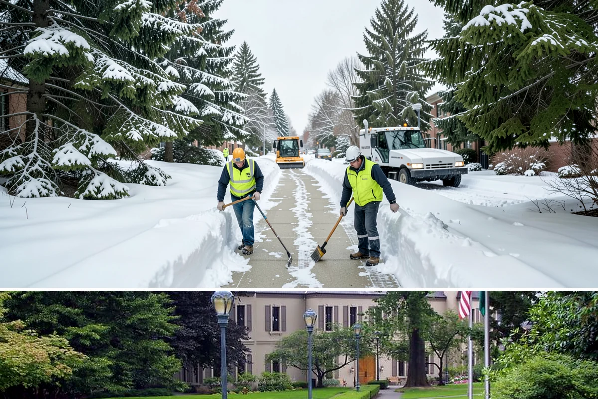 Hotel Sidewalk Clearing in Woodinville, King County, WA - Hotel demand is steady from December through February, with overnight freezing drizzle posing the greatest risk to late-arriving...
