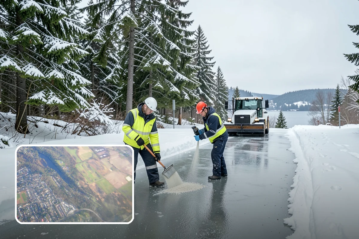Hotel Snow Plowing in Algona, King County, WA - Porte-cochere and guest lot cleared on a 24-hour basis