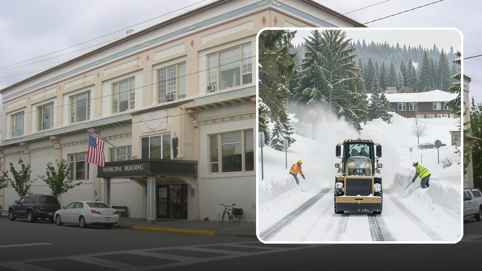 Hotel Snow Plowing in Anacortes, Skagit County, WA - We plow hotel lots, the porte-cochere, and guest entrances around the clock so arriving travelers always find safe access.