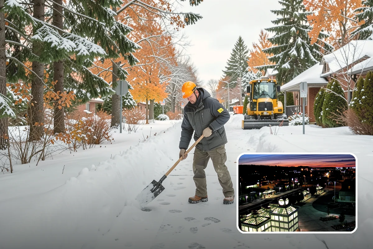 Hotel Snow Plowing in Auburn, King County, WA - Porte-cochere and guest lot cleared on a 24-hour basis