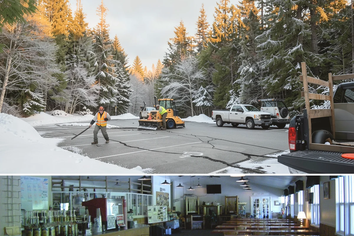 Hotel Snow Plowing in Black Diamond, King County, WA - Arrange 24-hour seasonal coverage before winter so guests always arrive to a clear entrance.