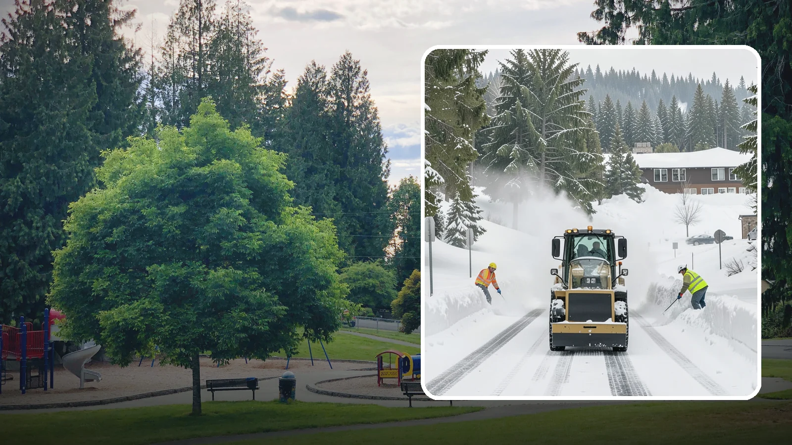 Hotel Snow Plowing in Bonney Lake, Pierce County, WA - We plow hotel lots, the porte-cochere, and guest entrances around the clock so arriving travelers always find safe access.