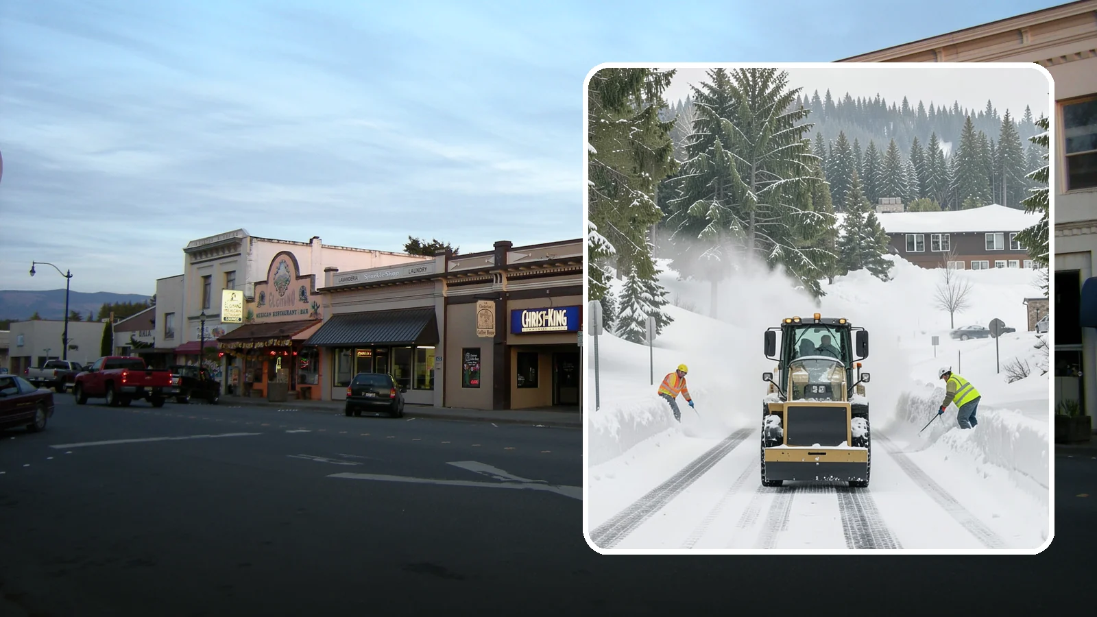 Hotel Snow Plowing in Burlington, Skagit County, WA - We plow hotel lots, the porte-cochere, and guest entrances around the clock so arriving travelers always find safe access.
