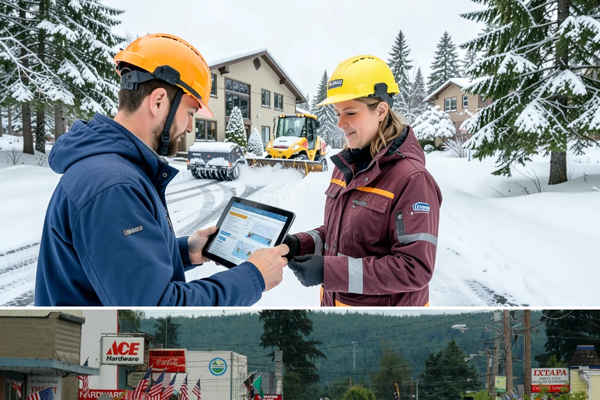 Hotel Snow Plowing in Carnation, King County, WA - Arrange 24-hour seasonal coverage before winter so guests always arrive to a clear entrance.