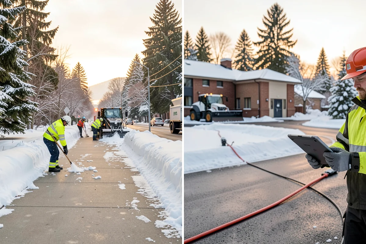 Hotel Snow Plowing in Concrete, Skagit County, WA - Set 24-hour priorities for the porte-cochere, entrances, and guest lot