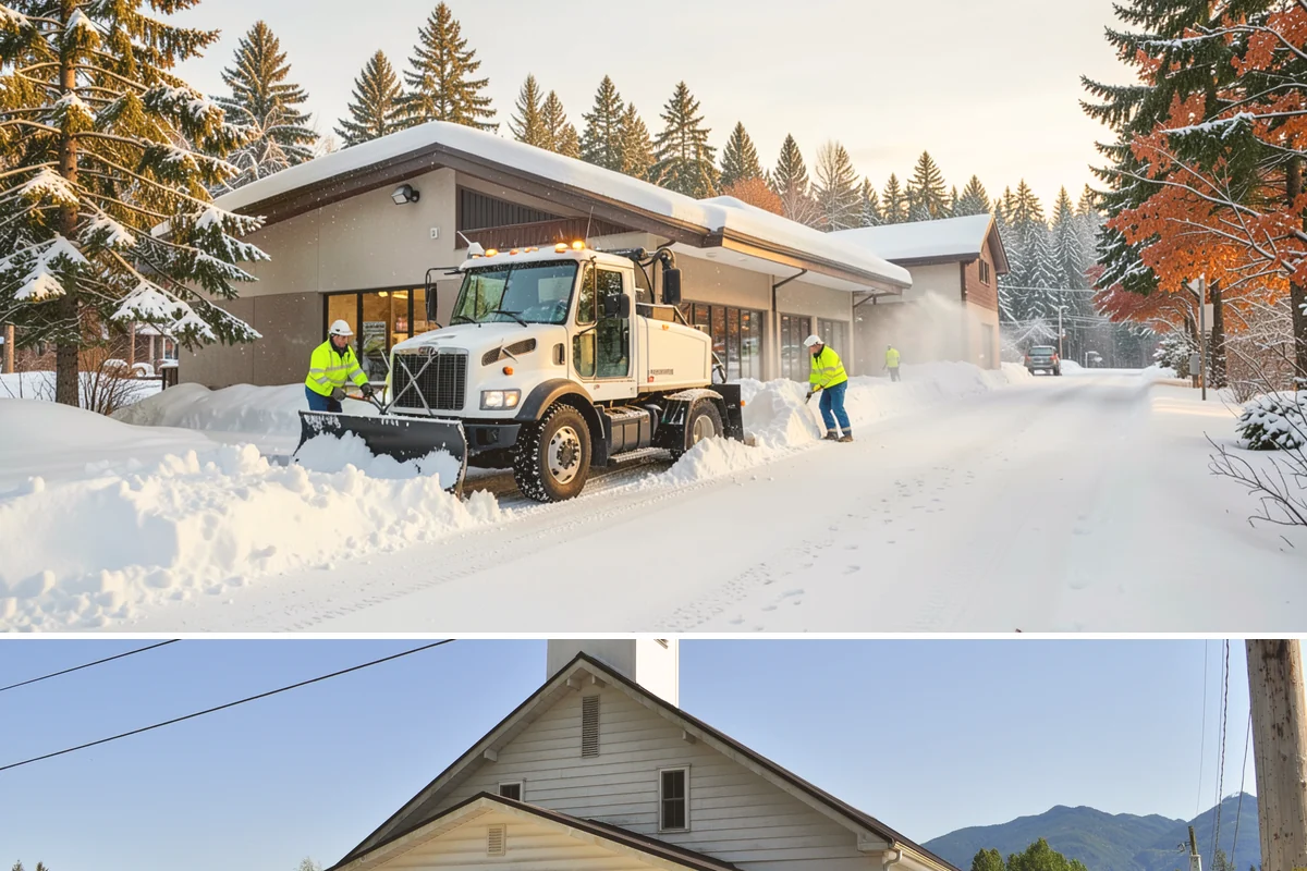 Hotel Snow Plowing in Concrete, Skagit County, WA - Arrange 24-hour seasonal coverage before winter so guests always arrive to a clear entrance.