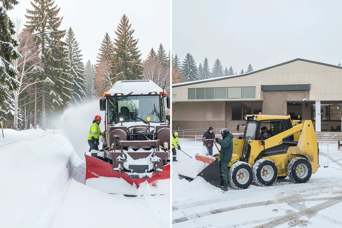 Hotel Snow Plowing in Coupeville, Island County, WA - Set 24-hour priorities for the porte-cochere, entrances, and guest lot