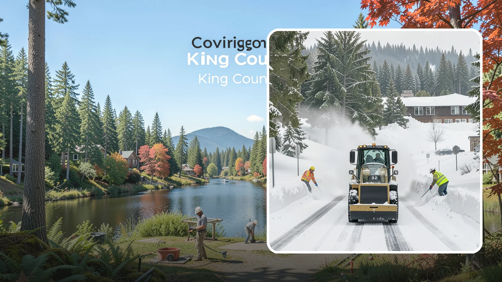 Hotel Snow Plowing in Covington, King County, WA - We plow hotel lots, the porte-cochere, and guest entrances around the clock so arriving travelers always find safe access.