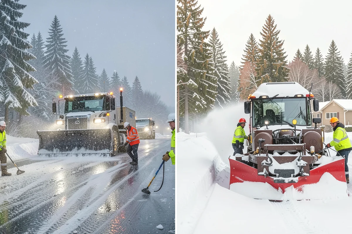 Hotel Snow Plowing in Covington, King County, WA - Set 24-hour priorities for the porte-cochere, entrances, and guest lot
