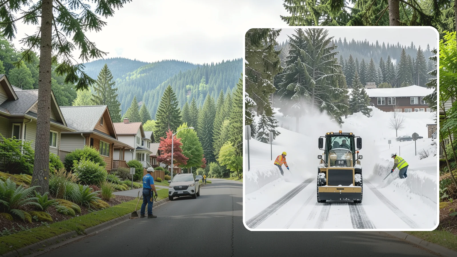 Hotel Snow Plowing in Darrington, Snohomish County, WA - We plow hotel lots, the porte-cochere, and guest entrances around the clock so arriving travelers always find safe access.