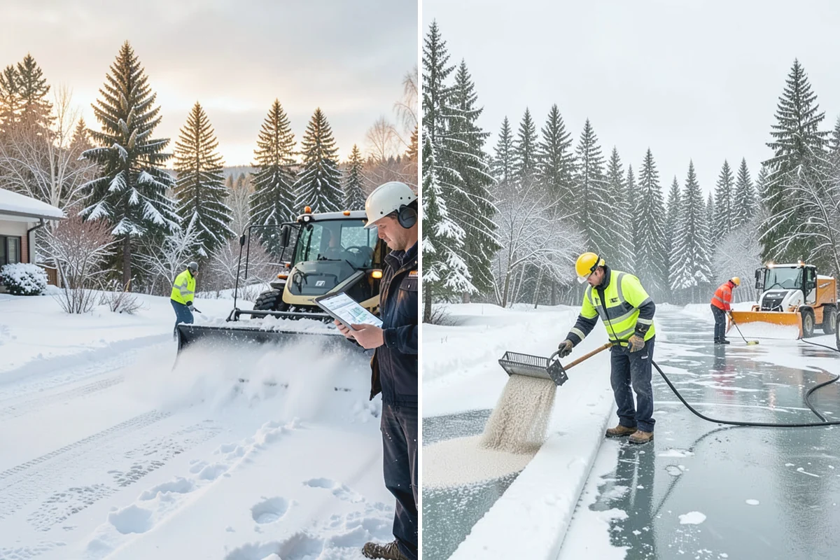 Hotel Snow Plowing in Des Moines, King County, WA - Set 24-hour priorities for the porte-cochere, entrances, and guest lot